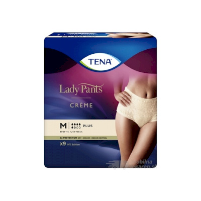 TENA Lady Pants Creme M dámske naťahovacie inkontinenčné nohavičky, krémové 1x9 ks