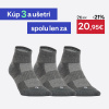 DECATHLON Športové ponožky RS 500 stredne vysoké 3 páry sivé 35-38