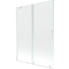 Mexen Velar 2-krídla vaňová zástena posuvná 130 x 150 cm, transparentná, biela - 896-130-000-01-20