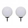 Lampy na osvetlenie chodníka, 2 ks, LED, 50 cm, s hrotmi