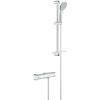GROHE Grohtherm 2000 nástenný sprchový termostat, ručná sprcha 3jet priemer 110 mm, 62 cm sprchová tyč, jazdec, miska na mydlo a sprchová hadica 175 cm, chróm, 34195001
