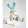 Doudou Darčeková sada - plyšový zajačik s dečkou 31 cm tyrkysový Doudou Darčeková sada - plyšový zajačik s dečkou 31 cm tyrkysový
