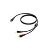 ProCab CLA711/1.5 - Kvalitný prepojovací audio kábel s konektormi 1x Jack 3.5mm Stereo 2x RCA (Cinch) Samec. Dĺžka 1.5m