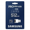 Samsung PRO Ultimate micro SDXC 512GB /200MBps/UHS-I U3 / Class 10/+ Adaptér/Modrá MB-MY512SB/WW