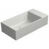 GSI KUBE X COLOR KUBE X keramické umývadlo 50x25cm, brúsená spodná hrana, bez otvoru, pravé/ľavé, cenere mat 94869017