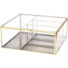 Šperkovnica v sklenenom prevedení 20 x 20 x 8 cm 35065