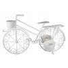 Stojan na kvety - Biely stojan na bicykle na kvety záhrade záhona (Stojan na kvety - Biely stojan na bicykle na kvety záhrade záhona)