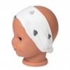 Letná čelenka, bandana, mušelín, Srdiečka, Baby Nellys - smotanová, veľ. 104/110, 104/110 (3-5r)
