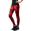 Urban Classics dámske legíny, red camo - S