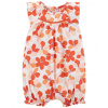 CARTERS CARTER'S Overal letný Orange Floral dievča NB/ veľ. 56
