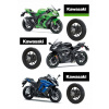 CUKROVÁ TLAČ jedlý obrázok na tortu Cukrová hmota SŤAHOVAČ KAWASAKI MOTOR SADA 3