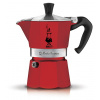 Bialetti Moka Express červený hliníkový kávovar na 3 šálky