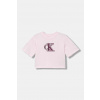 Detské bavlnené tričko Calvin Klein Jeans IG0IG03062.128.176.PPY2 ružová 128