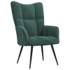 Relaxačné kreslo tmavozelené zamat-ForU-328075