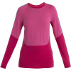 Dámske funkčné tričko s dlhým rukávom Icebreaker W Mer 200 Sonebula LS Crewe - elctrnpnk/tempo/flxgrn/cb L