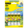 UHU Lepidlová tyčinka stic ReNATURE Spongebob, 4 x 8,2 g, Blister