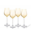 Farebné poháre na prosecco 250 ml YELLOW (4 ks) (B.Bohemian DION color)