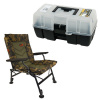 Carp Expert CARP EXPERT COMFORT CAMO STOLIČKA S DARČEKOM – RYBÁRSKYM BOXOM ARIEL 2T