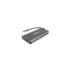 PremiumCord Převodník USB3.1 typ C na HDMI+VGA+RJ45+2xUSB3.0+SD card +3,5mm+PD charge ku31dock08