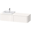 DURAVIT Happy D.2 Plus závesná skrinka pod umývadlo pod dosku (umývadlo vľavo), 2 zásuvky, 1600 x 550 x 354 mm, biela vysoký lesk, HP4944L2222