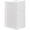 CERANO - Sprchová zástena Walk-in Onyx Round Ľ/P - 8 mm - guľatá vzpera - biela matná, ryhované sklo - 60x200 cm