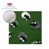 DRYBED Premium Vet Bed Farm Animals Ovečky tmavozelený 150 x 100 cm