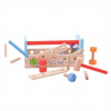 Bigjigs Toys dřevěné hračky - Ponk a přepravka na nářadí 2v1