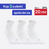 DECATHLON Športové ponožky RS 500 stredne vysoké 3 páry biele 35-38