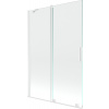 Mexen Velar 2-krídla vaňová zástena posuvná 120 x 150 cm, transparentná, biela - 896-120-000-01-20