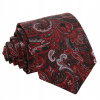 Jacquard TIE - Burgundsko, čierna, červená [2080] (Jacquard TIE - Burgundsko, čierna, červená [2080])