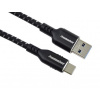 PremiumCord kabel USB-C - USB 3.0 A (USB 3.2 generation 1, 3A, 5Gbit/s) bavlněný oplet a hliníkové konektory 1m