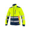 Bunda CXS BENSON, výstražná, softshell, pánska, žlto-modrá Veľkosť: XXL