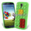 Silikónový obal Samsung Galaxy S IV – Tetris – zelená