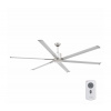 FARO Barcelona FARO 33465A - Stropný ventilátor ANDROS XL matný chróm pr. 213 cm + diaľkové ovládanie FA33465A + záruka 3 roky zadarmo