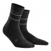 CEP Reflective Mid Cut Socks Vysoké ponožky dámské Barva: Černá, Velikost: IV