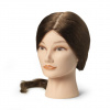 BraveHead 9861 Female Long Dark Brown cvičná hlava 100% ľudské vlasy 45 50 cm