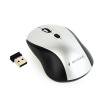 GEMBIRD myš MUSW-4B-02-BS, černo-stříbrná, bezdrátová, USB nano receiver MUSW-4B-02-BS