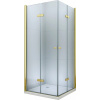 Mexen Lima Duo skladací sprchovací kút 80 x 70 cm, transparentný, zlatá - 856-080-070-50-00-02