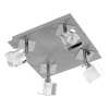 Luxera ICE kovové stropné svietidlo chróm 240x240 4xG9 1567