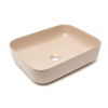 Swiss aqua technologies Umyvadlo na desku SAT Infinitio 50x39 cm hnědá mat bez přepadu SATINF5039LBRM