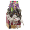 Hračka MAGIC CAT prút s myškou a rolničkou catnip 17 cm + 49 cm 24ks