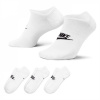Nike Sportswear Everyday Essential No-Show Socks (3 Pairs) WHITE/BLACK Medium