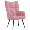 Relaxačné kreslo ružové zamat-ForU-328077