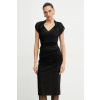 Ľanové šaty Pinko 104868.A2GF čierna 40