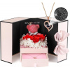 ADDwell Luxusná darčeková krabička s večnými červenými ružami a zlatým náhrdelníkom I Love You