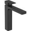 HANSGROHE Vernis Shape páková batéria pre umývadlové misy, s plastovou odtokovou súpravou s tiahlom, výška výtoku 190 mm, matná čierna, 71562670