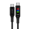 Baseus 6932172626983 (Acefast C7-03 USB-C USB-C 100W 1,2m kábel s displejom - čierny)