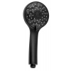 Sapho Ručná masážna sprcha, 4 režimy, priemer 101mm, silikon trysky, ABS/čierna mat 1204-02B