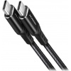 Axagon BUCM-CM10AB, USB-C USB-C, USB 2.0, 3A, ALU, opletenie, 1m, černý