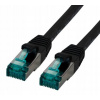 Patchcord Mcab SF/UTP 6a RJ45 / RJ45 1,5 m čierny